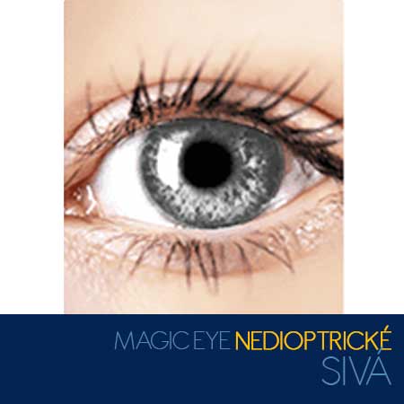 Magic Eye - farebné kontaktné šošovky nedioptrické - farba sivá