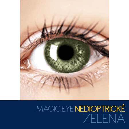 Magic Eye - farebné kontaktné šošovky nedioptrické - farba zelená