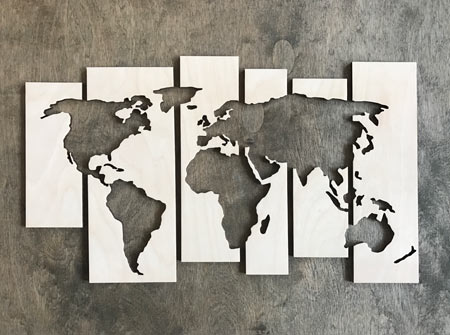 Mapa sveta - veľkosť S (32 x 19 cm)