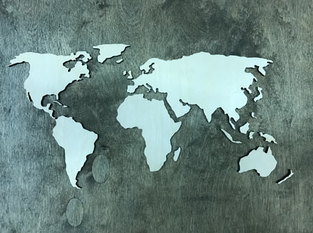 Kontinenty - veľkosť S (32 x 19 cm)