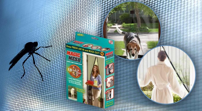 Samozatváracia sieťka na dvere proti hmyzu