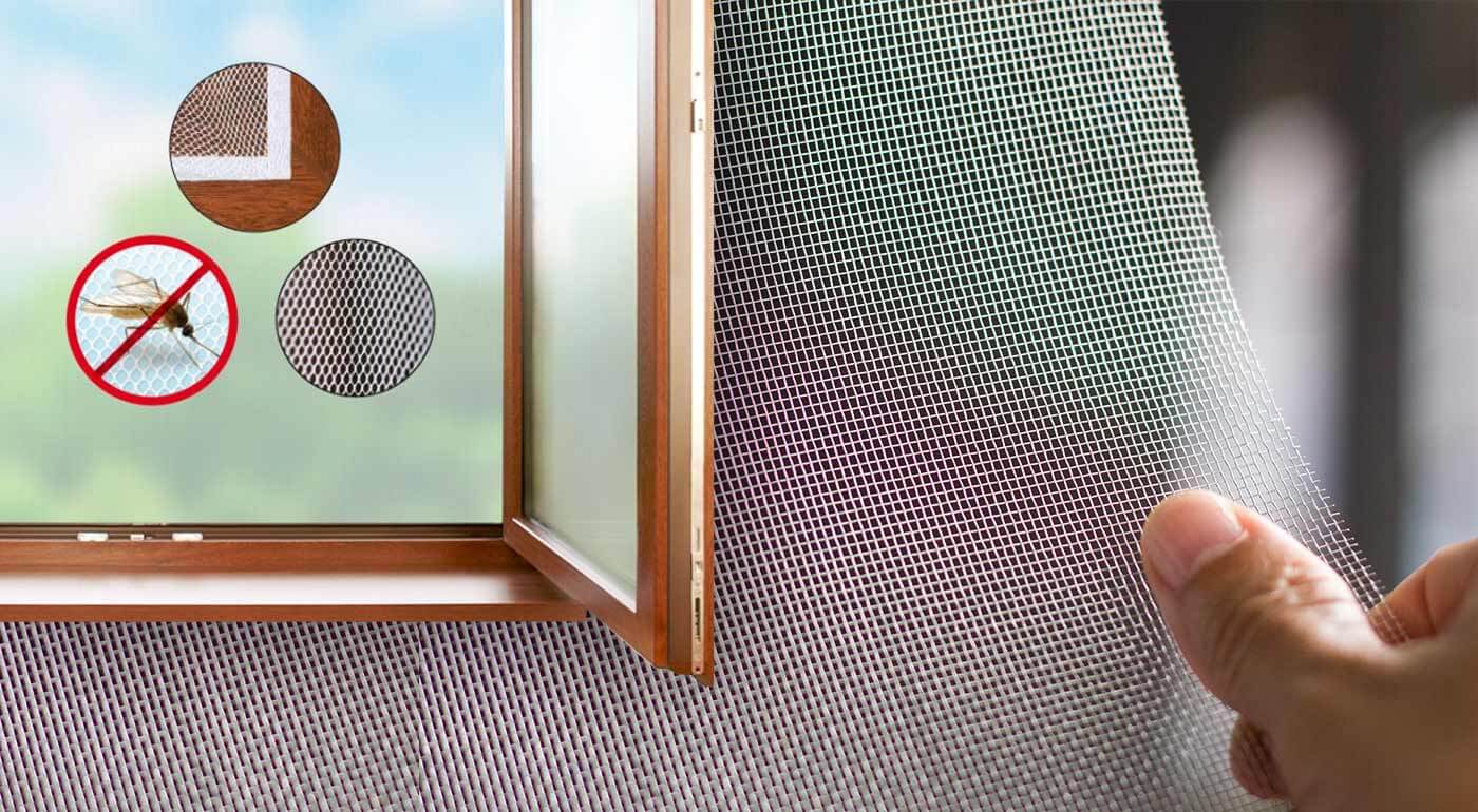 Nalepovacia sieťka proti hmyzu na okno