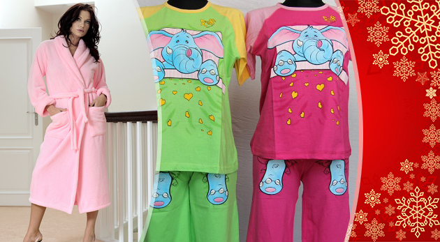 3/4 capri dámske pyžamo a pohodlný dámsky župan. Možnosť osobného odberu v BA.