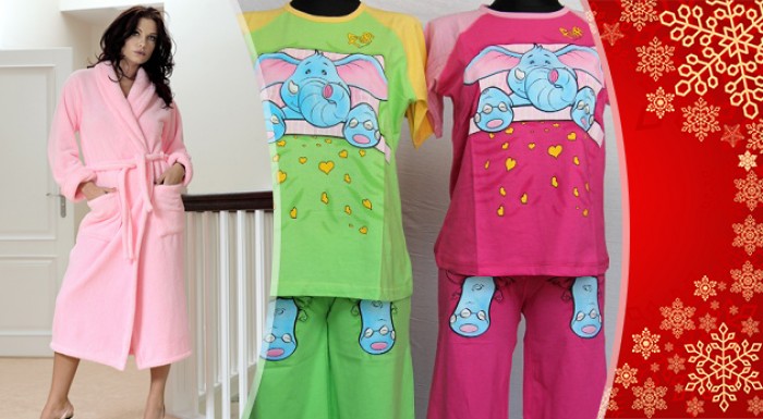 3/4 capri dámske pyžamo a pohodlný dámsky župan. Možnosť osobného odberu v BA.
