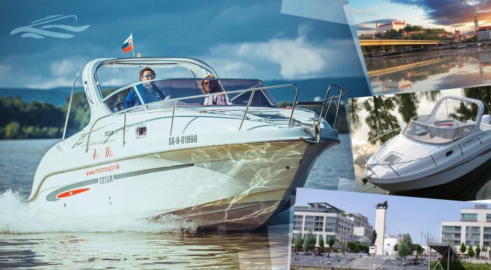 Splav Dunaja na novom motorovom člne pre 6 osôb