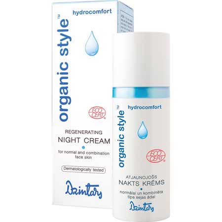 ORGANIC STYLE hydrocomfort Regeneračný nočný krém pre normálnu a zmiešanú pleť (50 ml)