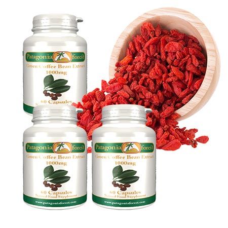3 x Zelená káva - 60 kapsúl + 1 x balenie Goji Berry 60 tabliet ZDARMA!