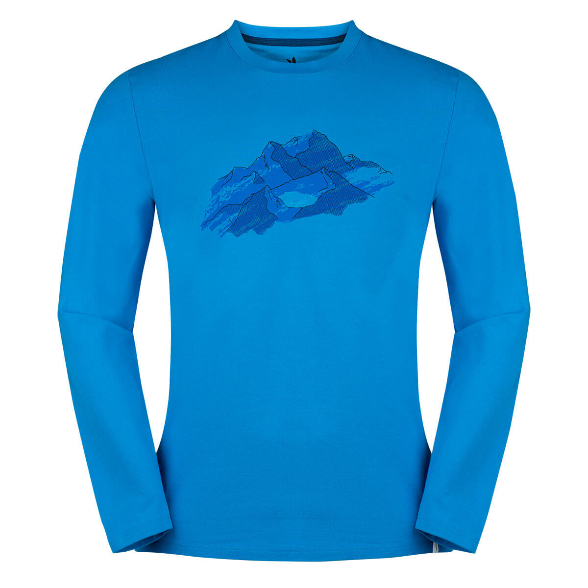 Pánske tričko Zajo Bormio LS Blue Nature - veľkosť XXL