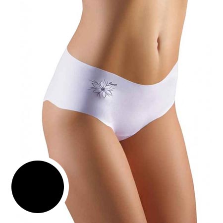 Bezšvové nohavičky Emili Flower čierne - veľkosť S