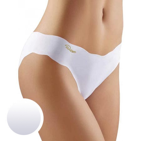 Bezšvové nohavičky Emili Wella biele - veľkosť XL