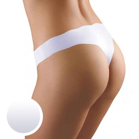 Bezšvové nohavičky Emili Arys biele - veľkosť L