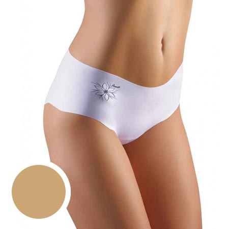 Bezšvové nohavičky Emili Flower béžové - veľkosť S