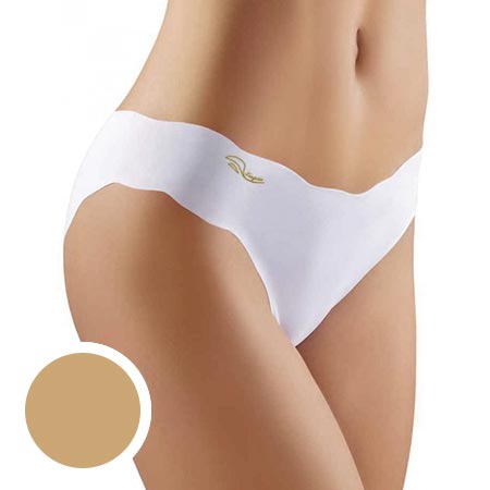 Bezšvové nohavičky Emili Wella béžové - veľkosť S