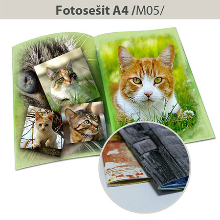Fotozošit formát A4 na výšku - M05, 40 strán, mäkká väzba