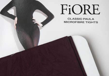 Dámske pančuchy Fiore Paula 40 DEN - farba bordeaux - veľkosť S-2