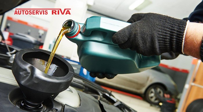Výmena oleja a olejového filtra Riva Lamač