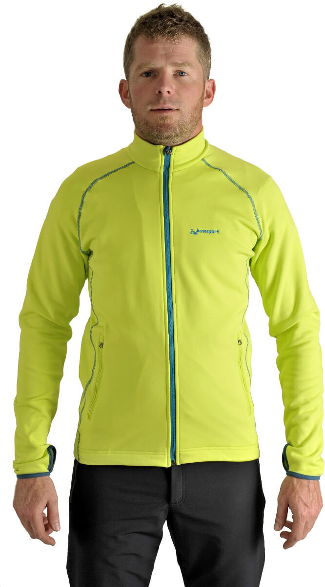 Benesport Pánska mikina Rakytov - neónovo zelená, veľkosť M