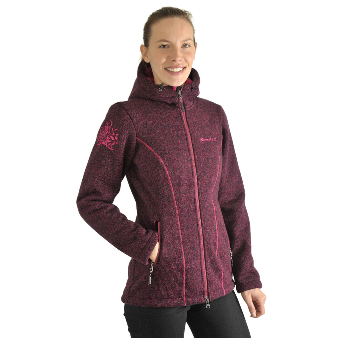 Benesport dámska bunda Kruhová - cyklámenová, veľkosť XS