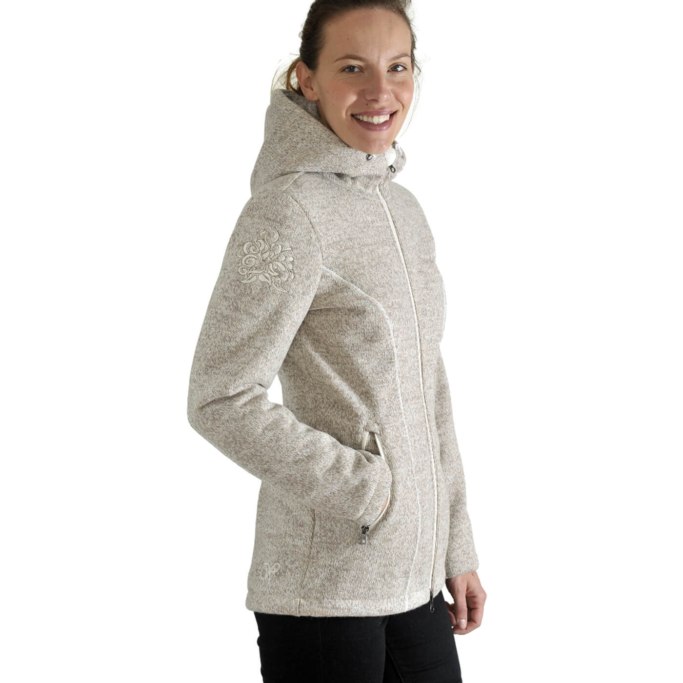 Benesport dámska bunda Kruhová - krémová, veľkosť L