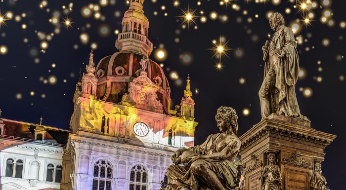 Vianočné trhy a ľadový betlehem Graz