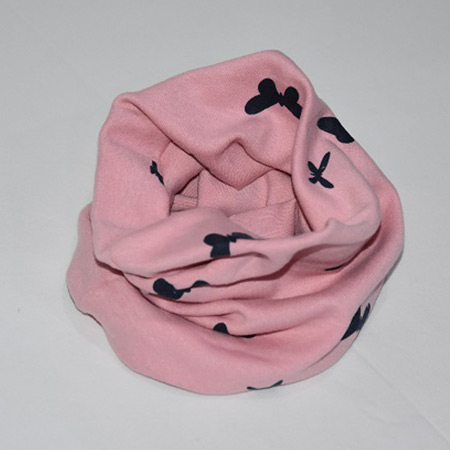 Detský bavlnený nákrčník Motýľ ružový