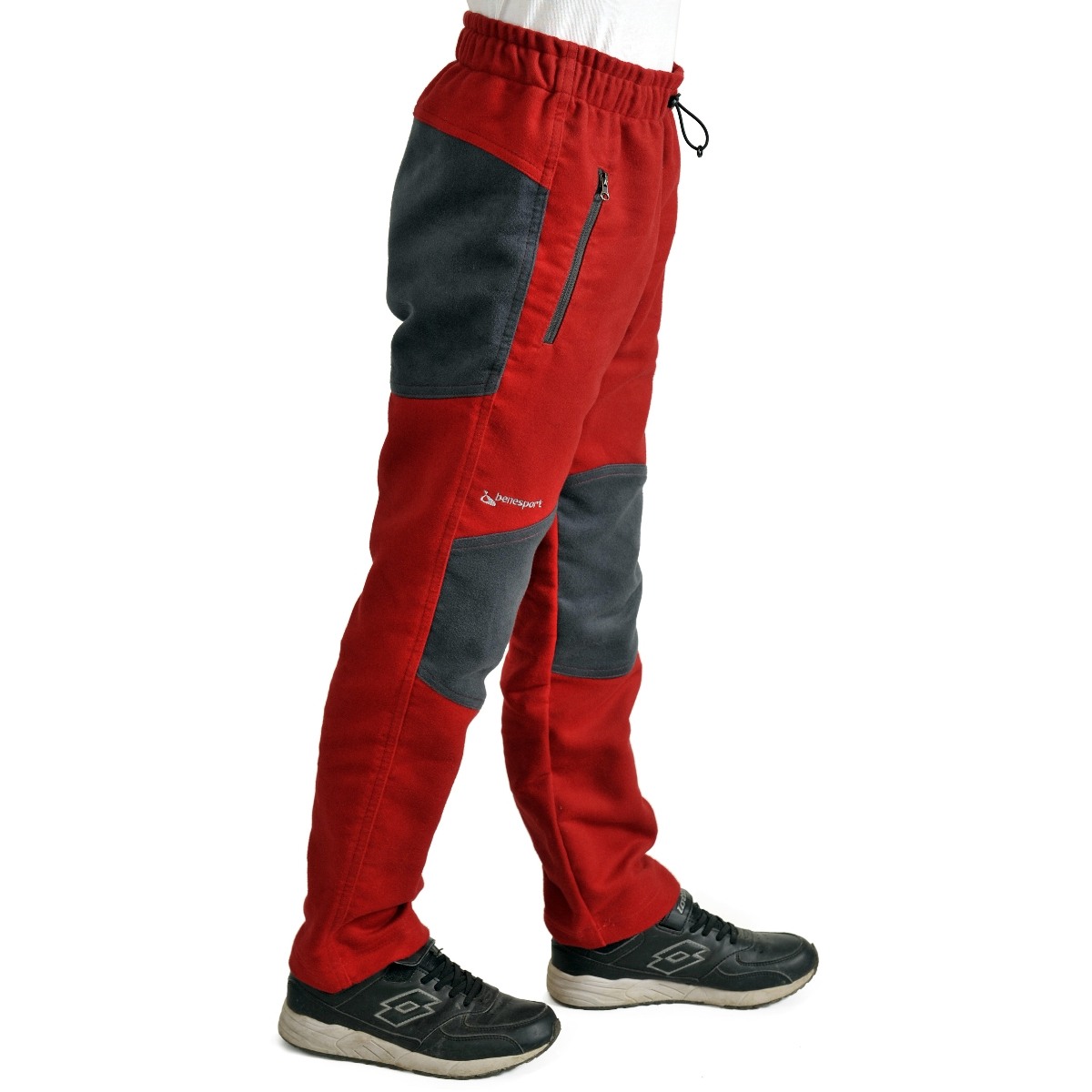 Benesport detské nohavice Spišík - červené, veľkosť 92