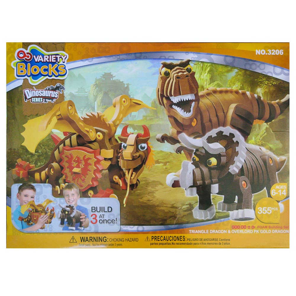 Penové 3D Puzzle Variety Blocks - Dinosaury