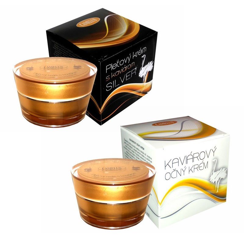 Sada kaviárový očný krém 30ml + 15 ml grátis + pleťový krém s kaviárom SILVER