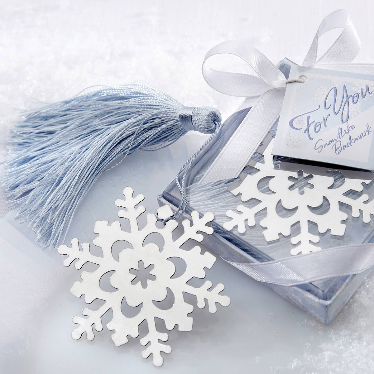 Kovová záložka do knihy - snehová vločka