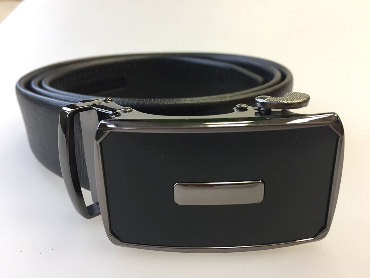 Pánsky kožený opasok - čierny vzor 17, dĺžka 125 cm