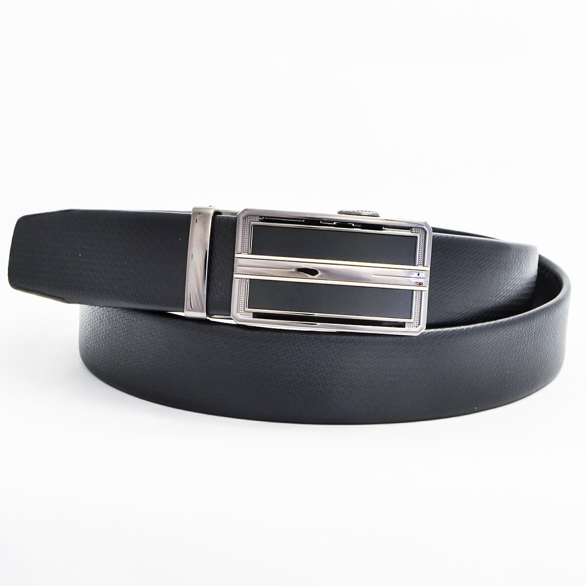 Pánsky kožený opasok - čierny vzor 6, dĺžka 125 cm