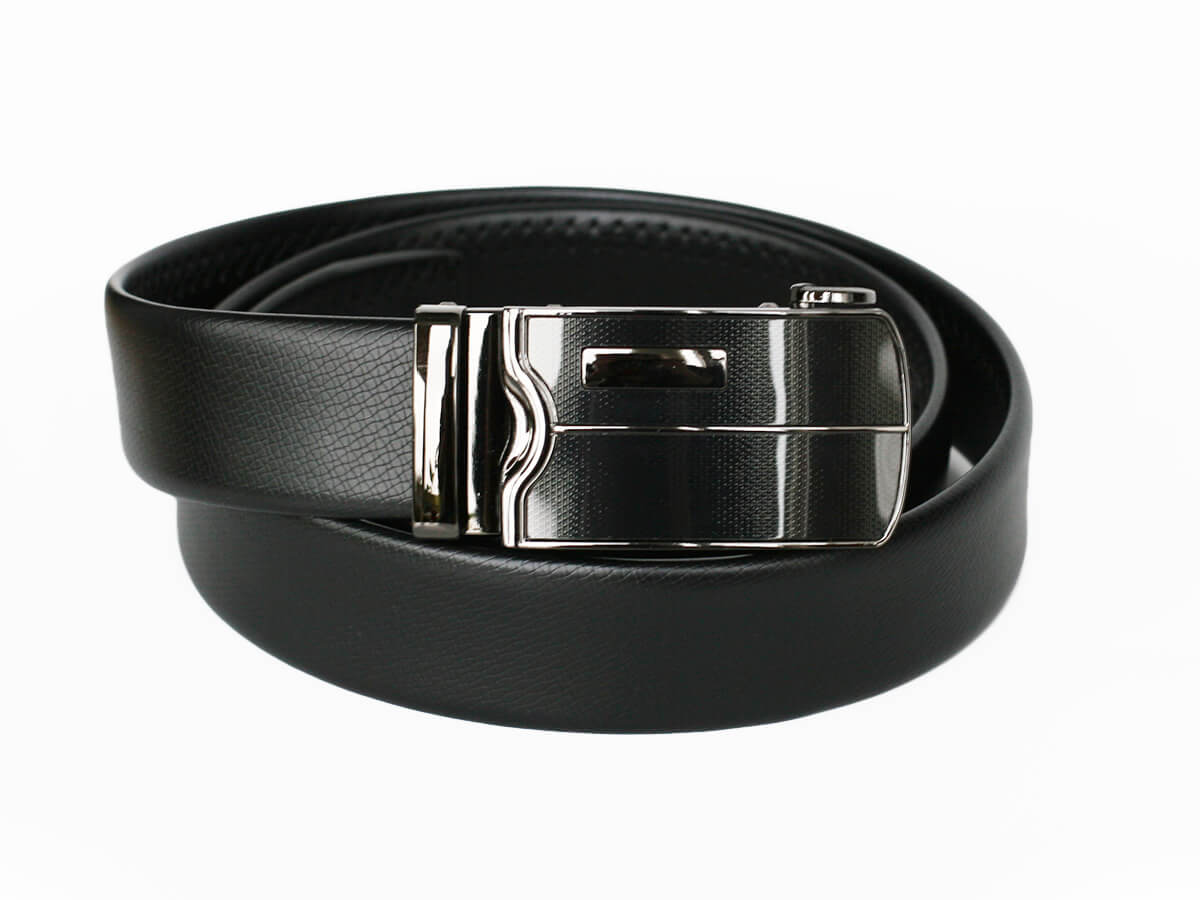 Pánsky kožený opasok - čierny vzor 21, dĺžka 120 cm