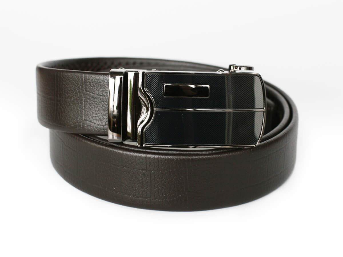 Pánsky kožený opasok - hnedý vzor 21, dĺžka 120 cm