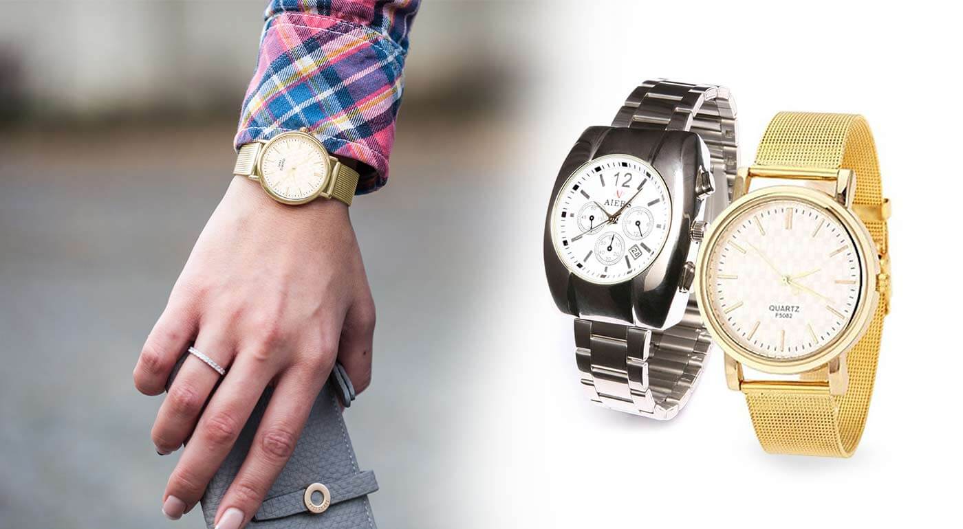 Dámske hodinky Quartz a Aiers v 2 farbách