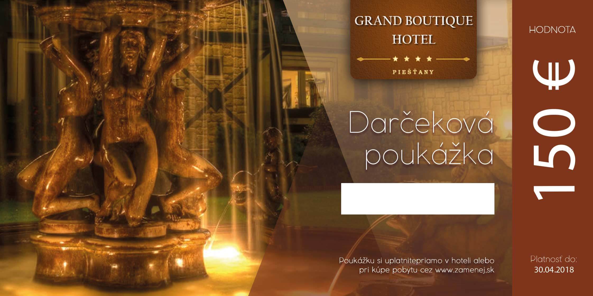 Darčeková poukážka na pobyt v Grand Boutique Hoteli Sergijo**** v hodnote 150 €