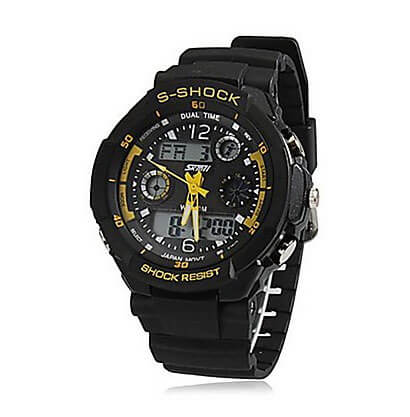 Pánske športové hodinky Dual Time Yellow