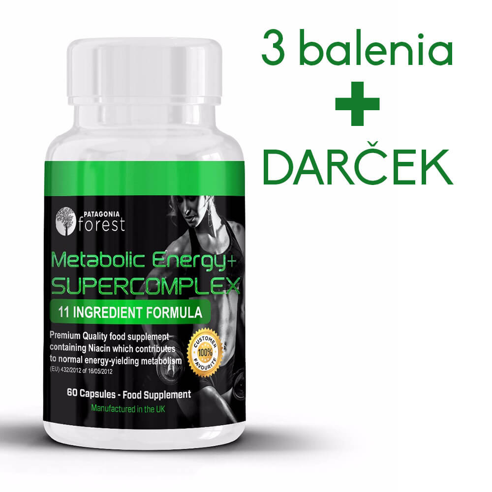 Patagonia Forest: 3x Metabolic Energy a Supercomplex (balenie 60 kapsúl) + 1 balenie ZDARMA