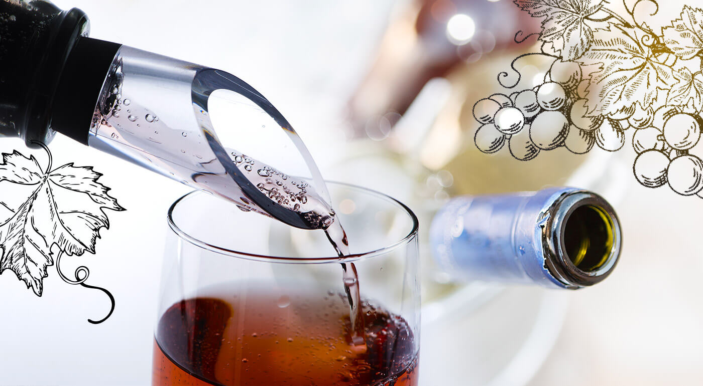 Chladič vína 3v1 s aerátorom a odlievačom