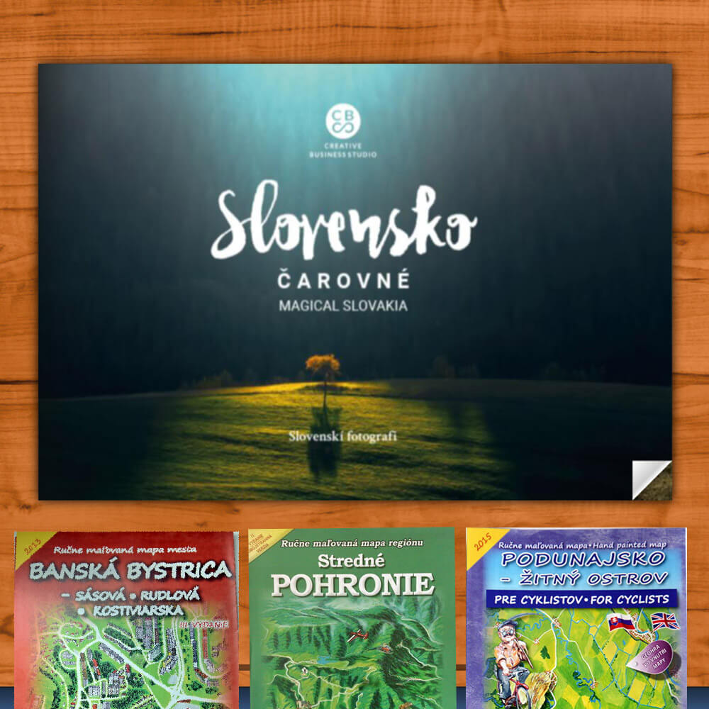 Kniha Čarovné Slovensko z vydavateľstva CBS + DARČEK maľovaná mapa