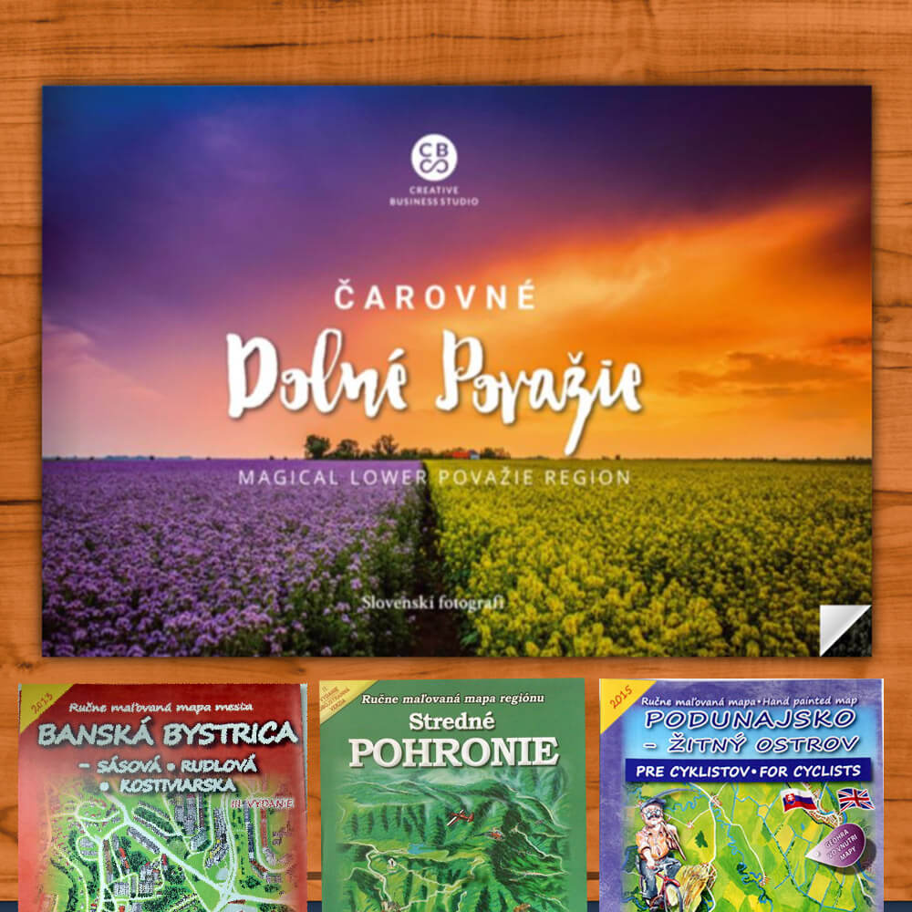 Kniha Čarovné Dolné Považie z vydavateľstva CBS + DARČEK maľovaná mapa