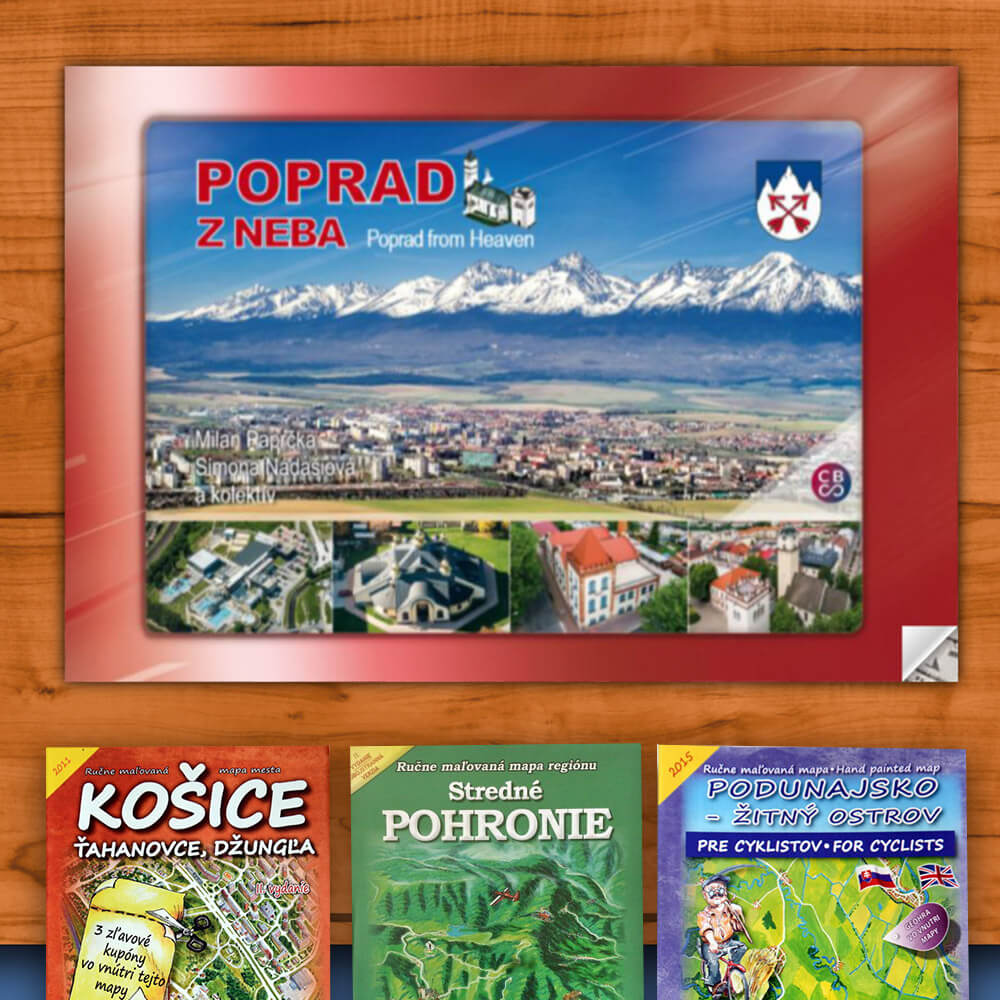 Kniha Poprad z neba (vydavateľstvo CBS) + DARČEK maľovaná mapa