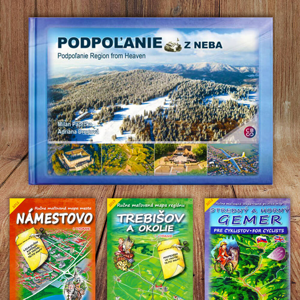 Kniha Podpoľanie (vydavateľstvo CBS) + DARČEK maľovaná mapa