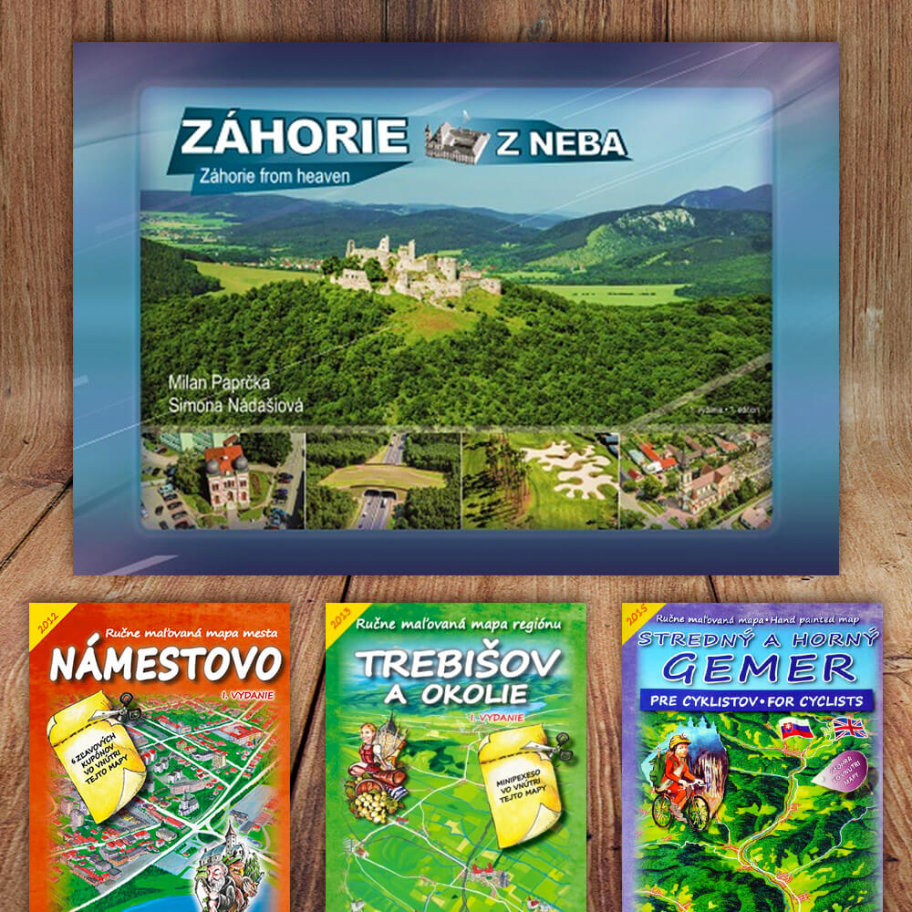 Kniha Novohrad z neba (vydavateľstvo CBS) + DARČEK maľovaná mapa