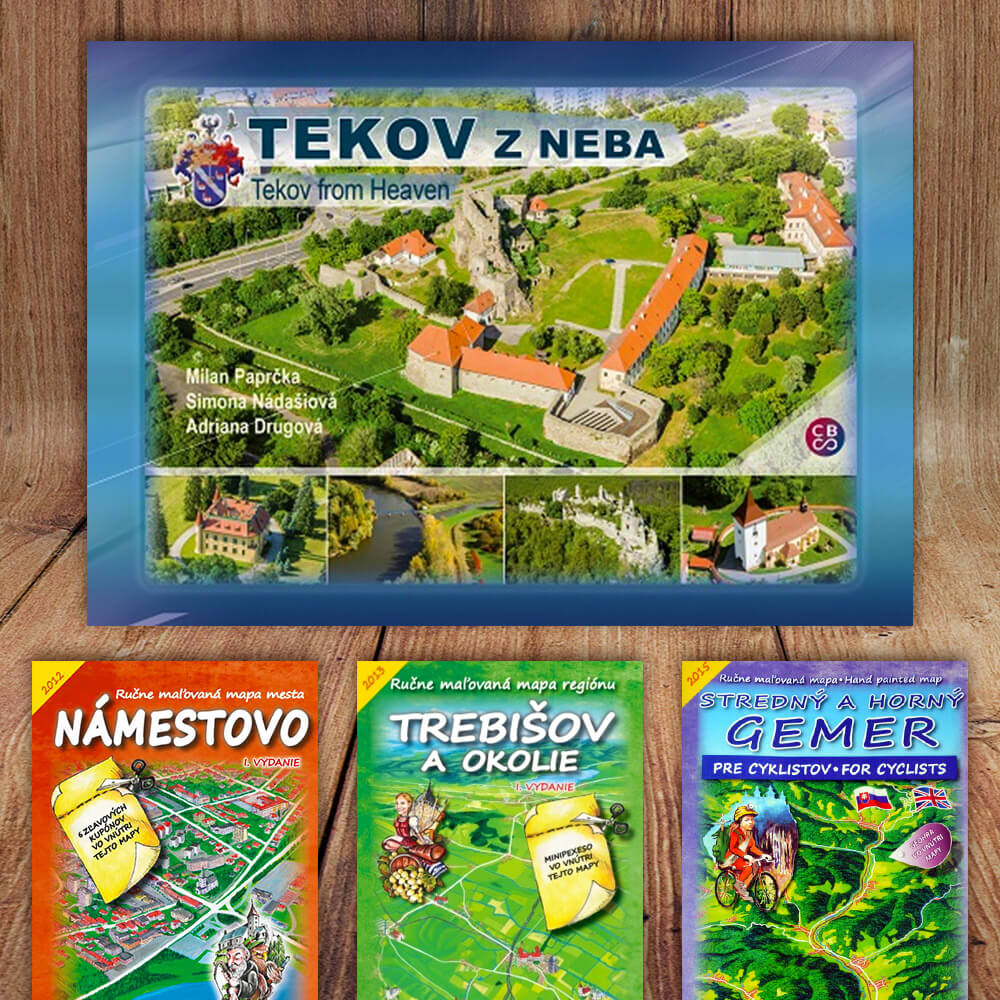 Kniha Tekov z neba (vydavateľstvo CBS) + DARČEK maľovaná mapa