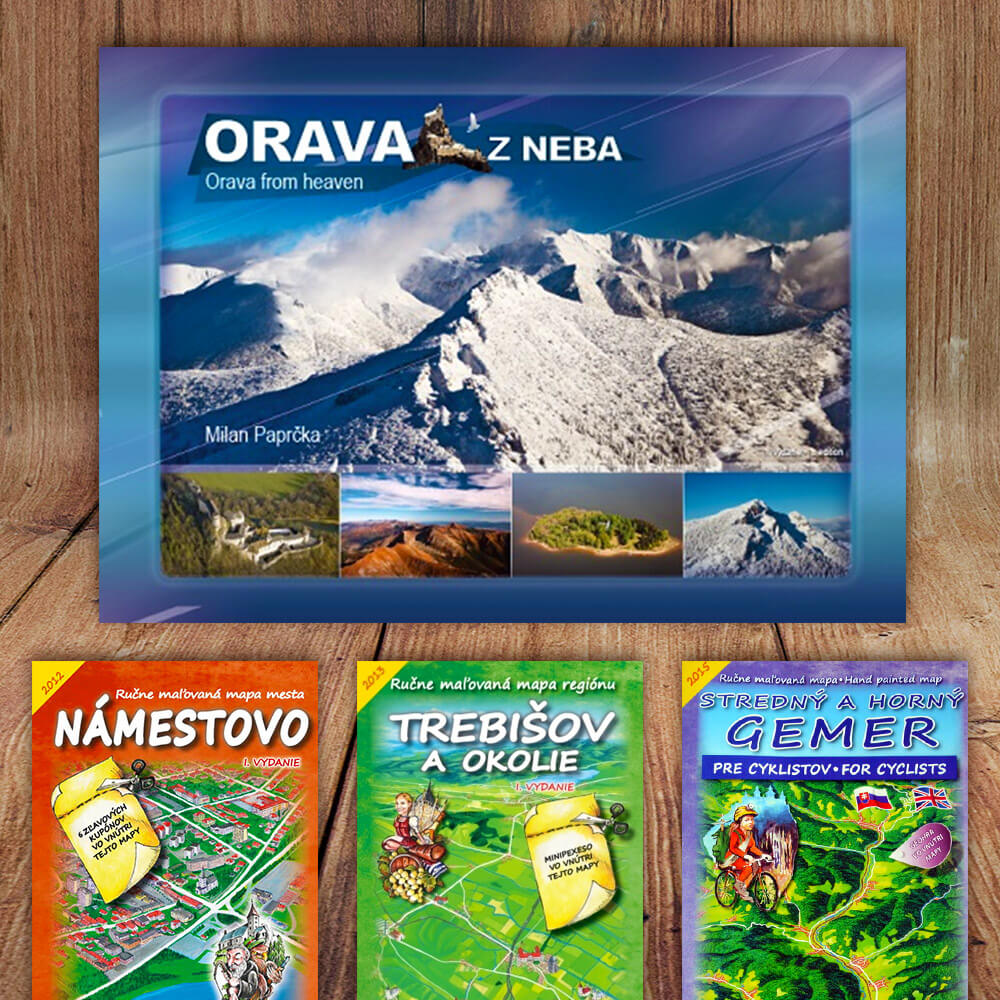 Kniha Orava z neba (vydavateľstvo CBS) + DARČEK maľovaná mapa