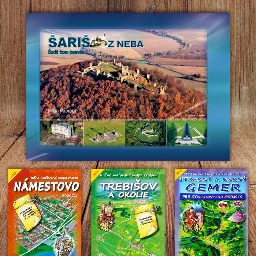 Kniha Šariš z neba (vydavateľstvo CBS) + DARČEK maľovaná mapa
