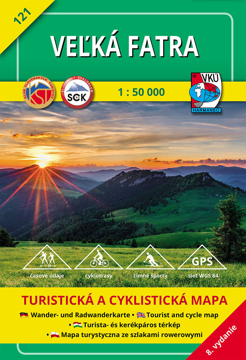 VKÚ Harmanec Turistická mapa Veľká Fatra 1:50 000 TM 121