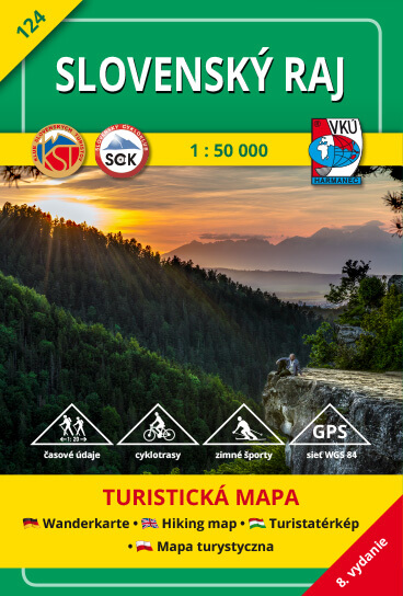 VKÚ Harmanec Turistická mapa Slovenský raj 1:50 000 TM 124