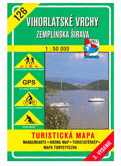 VKÚ Harmanec Turistická mapa Vihorlatské vrchy - Zemplínska Šírava 1:50 000 TM 126