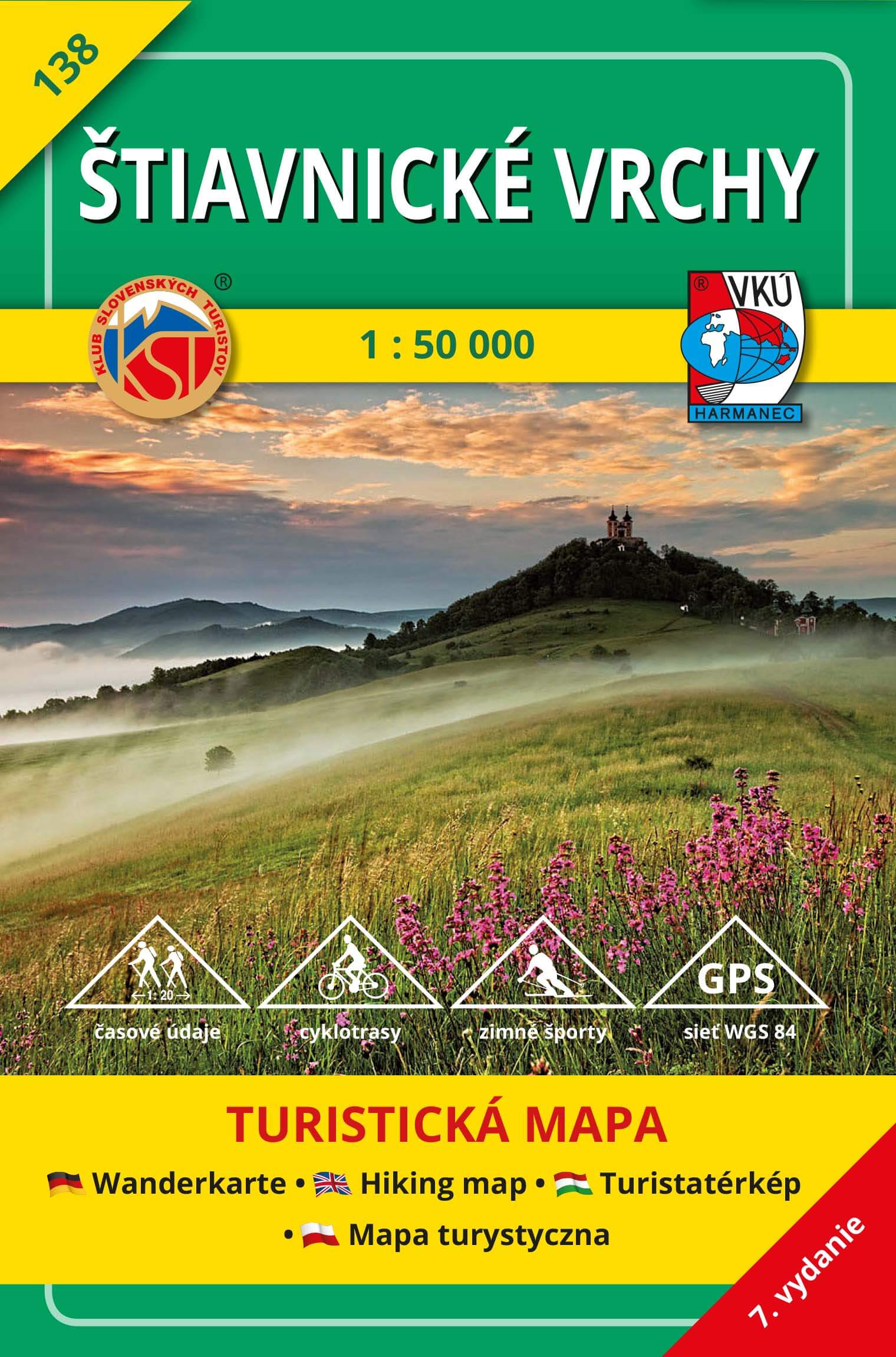 VKÚ Harmanec Turistická mapa Štiavnické vrchy 1:50 000 TM 138